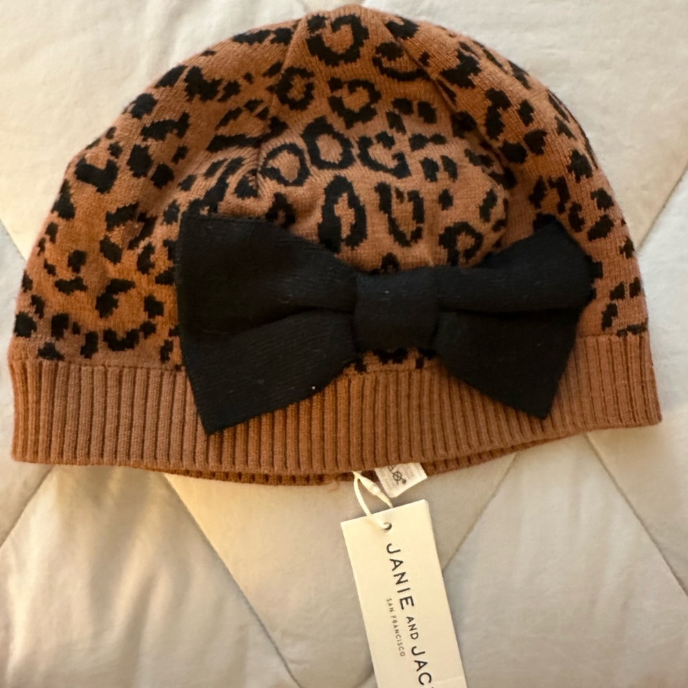 Janie and Jack leopard print hat